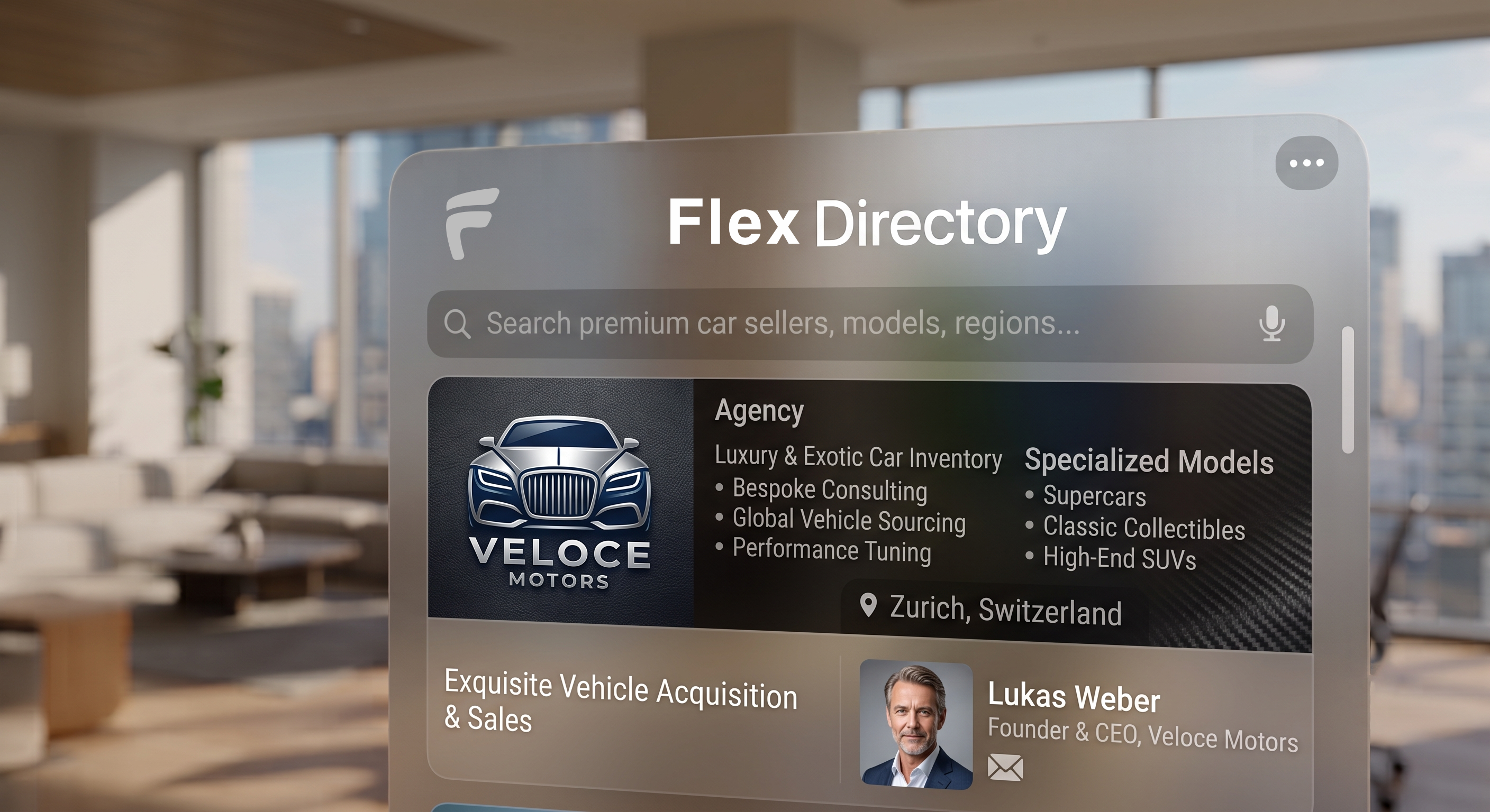 Interactive Directory Search Mockup